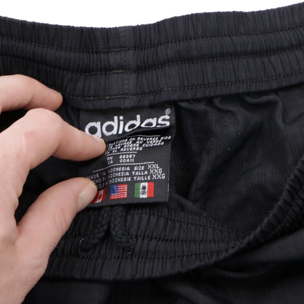 Vintage Adidas Stitched Nylon Soccer Shorts Black - Picture 5 of 8
